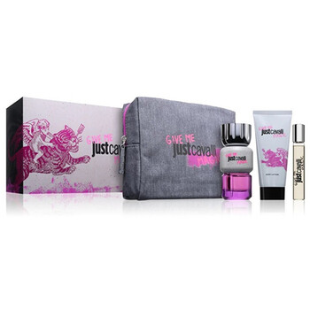 Detail produktu Just Cavalli Give Me Magic for Her Dárková sada EDP 90 ml, tělové mléko 100 ml, miniaturka EDP 15 ml a kosmetická taška Just Cavalli